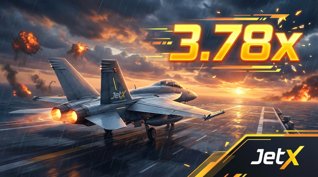 JetX crash game SmartSoft Gaming con jet militare e moltiplicatore 3.78x in azione JetX crash game SmartSoft Gaming con jet militare e moltiplicatore 3.78x in azione