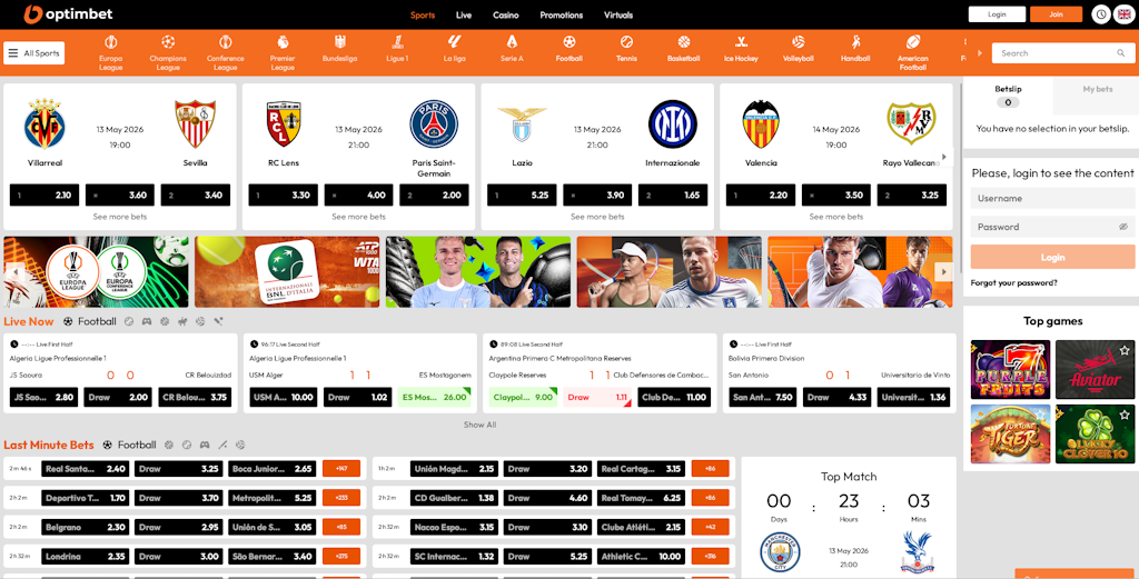 optimbet casino non aams recensioni
