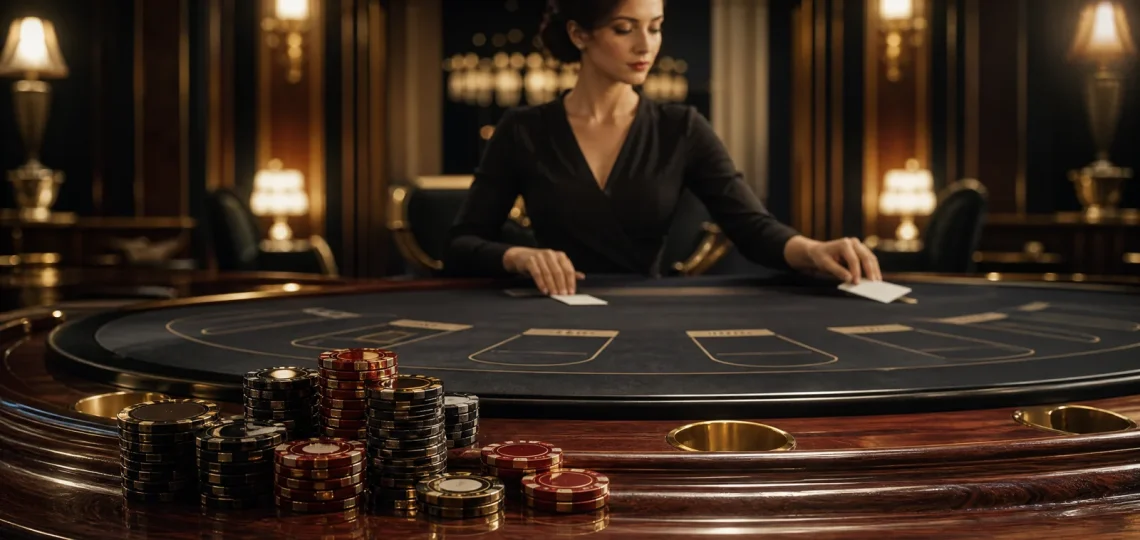 Immagine editoriale per giochi di casinò live con croupier.