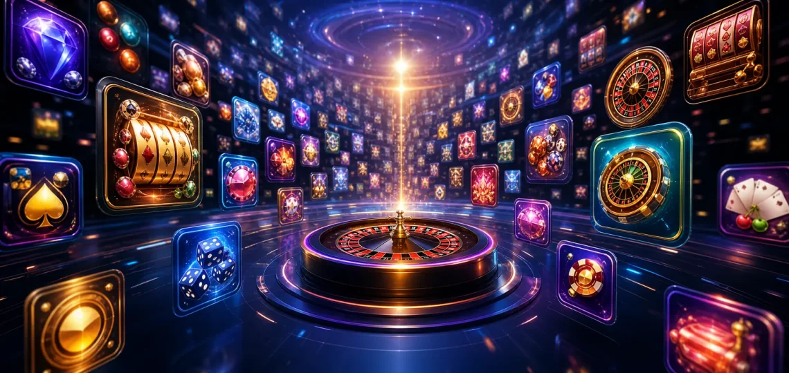 Immagine editoriale per recensione casinò con migliaia di giochi