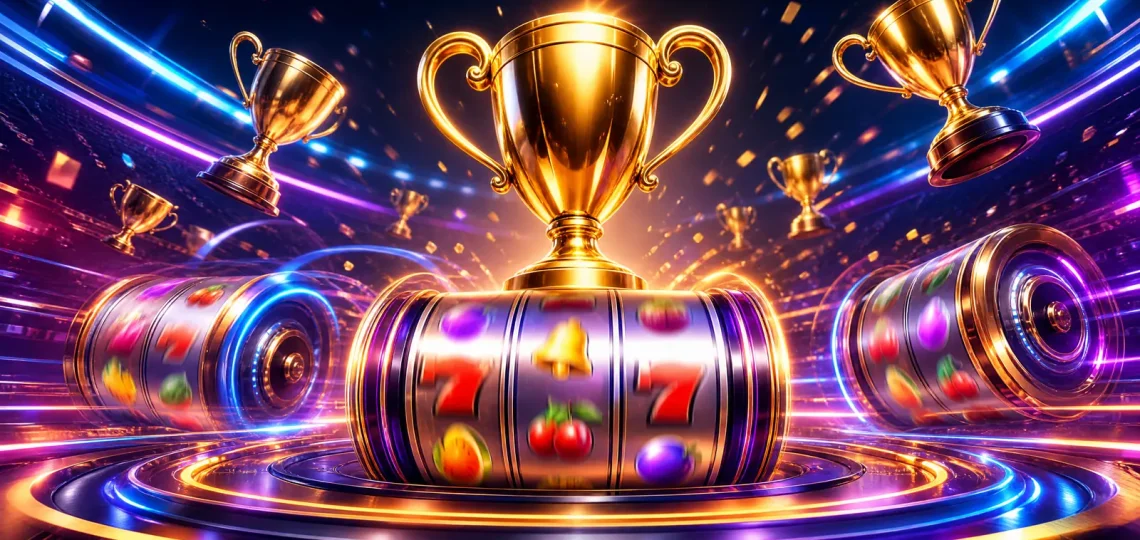 Immagine editoriale per tornei competitivi di slot machine online.