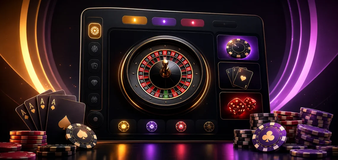 Immagine editoriale per recensione casinò con slot e jackpot.